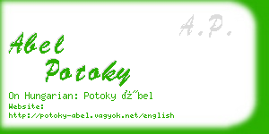 abel potoky business card